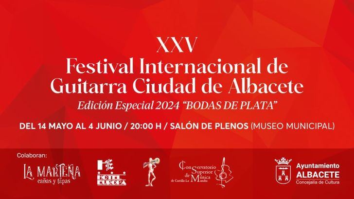 La concejala de Cultura de Albacete presenta el Festival Internacional de Guitarra que cumple sus bodas de plata 