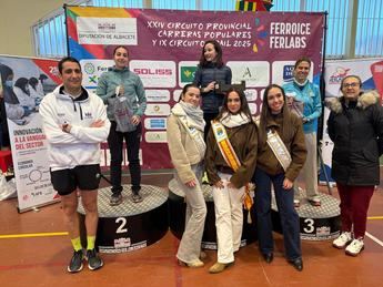 Eva Moreno y Youness Marofit se coronan ganadores en las carreras populares de la Diputacíon de Albacete