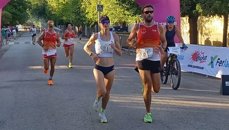 Eva Moreno durante la primera vuelta.