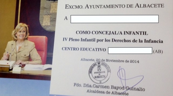 Críticas socialistas a Bayod por lo que consideran “diploma electoral” que se dio a los niños del Pleno Infantil