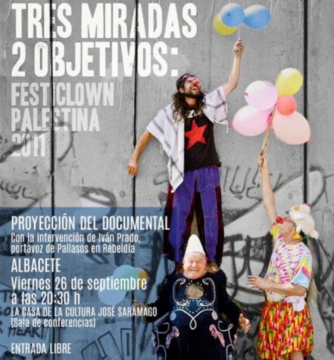 Iván Prado presenta el documental 'Tres miradas 2 objetivos: Festiclown Palestina 2011' en Albacete