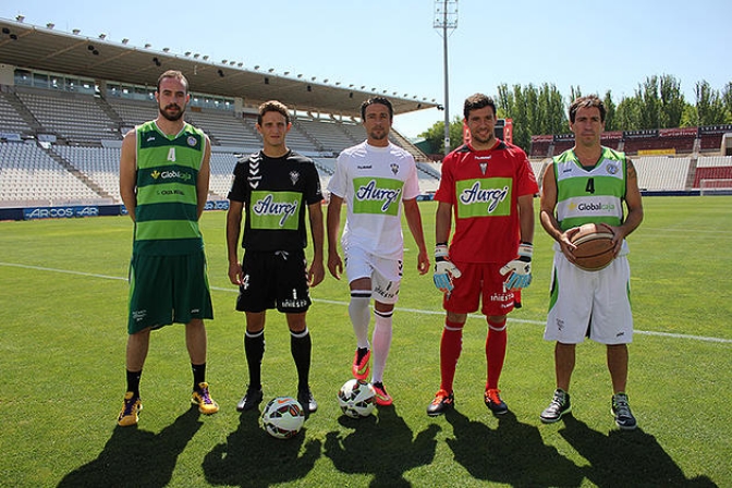 Albacete Balompié y Albacete Basket presentan juntos las equipaciones para la próxima temporada