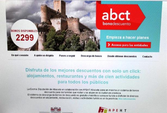 La Diputación de Albacete ofrece 2.300 bonos con descuentos en hoteles y restaurantes de la provincia desde este lunes
