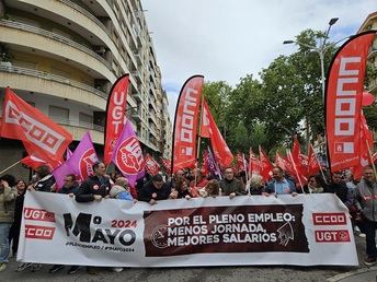 Reformar el despido, pleno empleo y frenar la 'degradación democrática', proclamas en las calles de C-LM