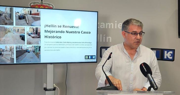 El alcalde presenta un ambicioso proyecto de renovación en el Casco Histórico de Hellín por 140.000 euros