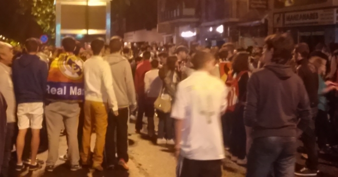 Los madridistas de Albacete celebraron el triunfo del Real Madrid en la final de la Champions