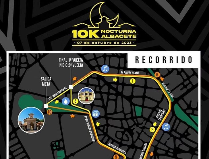 El tráfico en diversas calles de Albacete se verá afectado por la Carrera Nocturna 10K