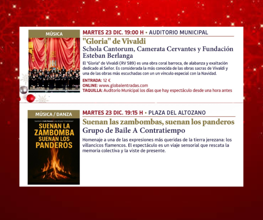 Albacete celebra la Navidad con un concierto de Vivaldi y un espectáculo flamenco