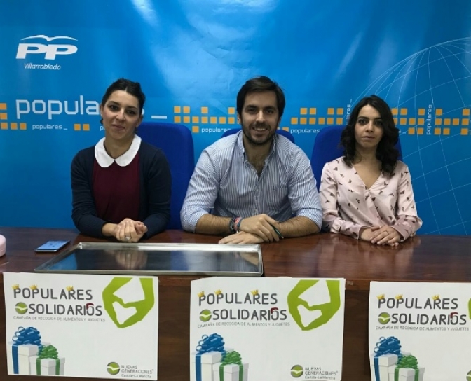 Los jóvenes del PP de Villarrobledo presentan la campaña 'Populares Solidarios'
