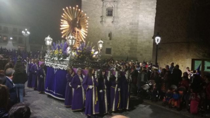 Tres hermandades participaron en la procesión de la Oración en el Huerto de El Bonillo