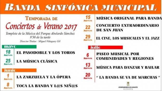 La Banda Sinfónica Municipal de Albacete comienza mañana la temporada de Conciertos en el Parque Abelardo Sánchez
