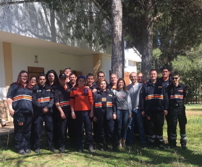 Voluntarios de Protección Civil de Albacete, Almansa, Mahora, Hellín y Tarazona asisten al curso sobre prevención de incendios