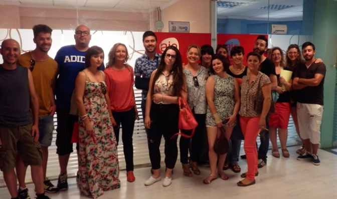 Alumnos de un curso de comercial de ventas de Chinchilla visitan la sede de AJE Albacete