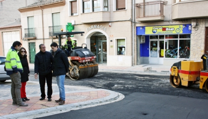 Esta semana finalizan las obras en calle Cervantes de La Roda