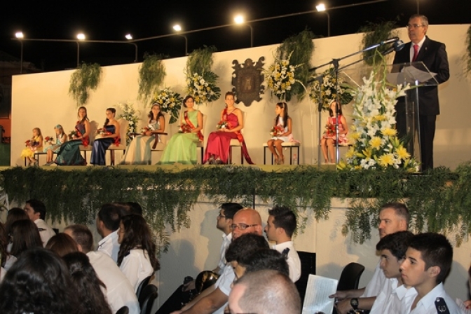 Este sábado se celebra el acto de presentación de la Reina y Damas de las Fiestas Patronales 2014