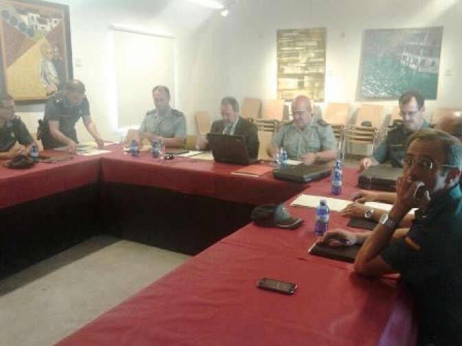 El delegado del Gobierno en CLM, Jesús Labrador ha presidido la reunión con los mandos de la Guardia Civil de CLM