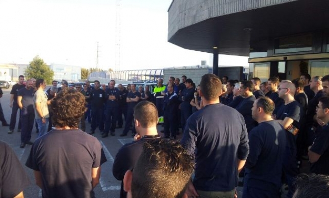 Los trabajadores de Airbus se concentran en Illescas en defensa del derecho a la huelga