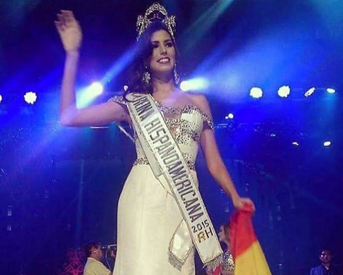 Sofia del Prado, de Villarrobledo, se impuso en el certamen de belleza Reina de Hispanoamérica 2015