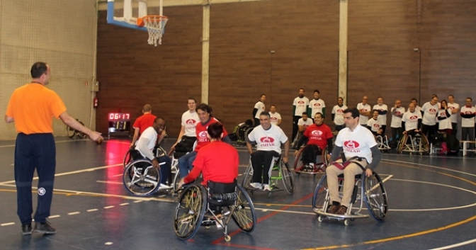 Celebrado el VIII partido de sensibilización de baloncesto en silla de ruedas organizado por AMIAB