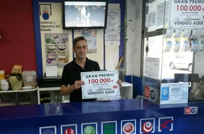 Premio de 100.000 euros en la Primitiva para un acertante de Almansa