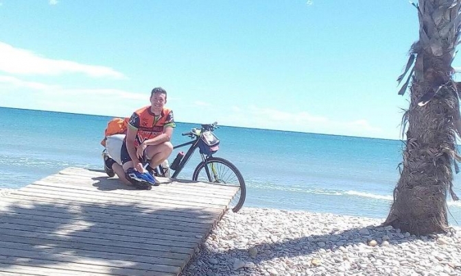 Ángel David, el aventurero de la bicicleta, llega a Albacete el día 1 de mayo desde Alemania