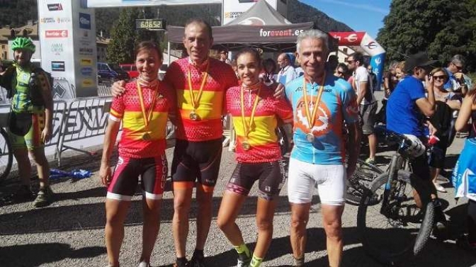 Desiré Moya, Mariano Escobar e Inma Pino, medallas de Albacete y C-LM en el Campeonato de España de BTT Maratón