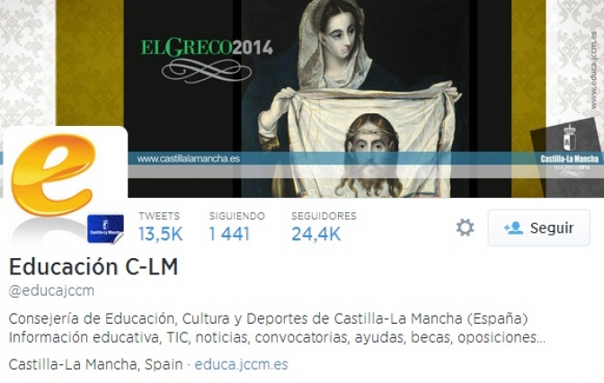 La cuenta de la Consejería de Educación, Cultura y Deportes en la red social Twitter supera los 24.000 seguidores
