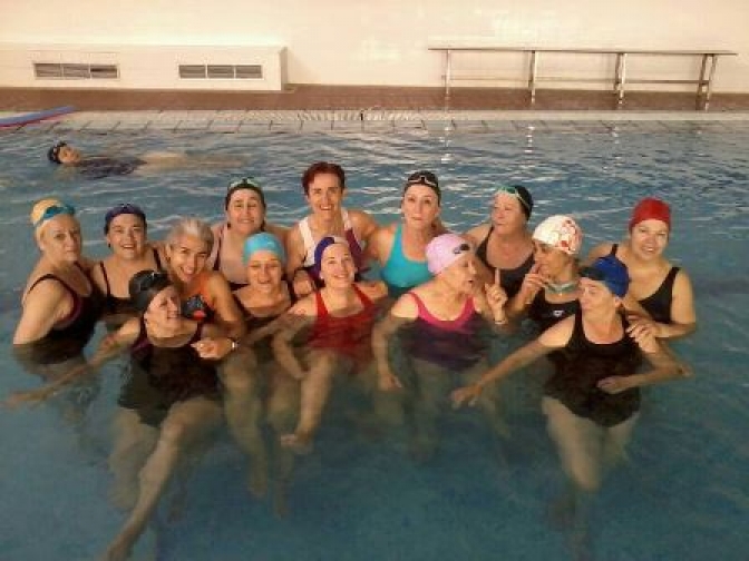 Masterclass de gimnasia acuática en las piscinas municipales del Carlos Belmonte
