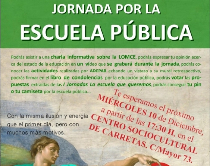 Jornada reinvidicativa por la enseñanza pública, en el centro Sociocultural Carretas de Albacete