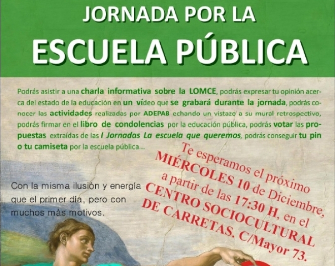 Jornada reinvidicativa por la enseñanza pública, en el centro Sociocultural Carretas de Albacete