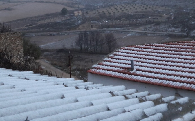 Nieve y brusca bajada de temperaturas en buena parte de la provincia de Albacete