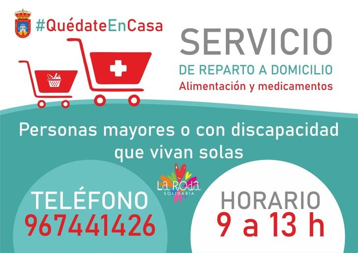 El Ayuntamiento de La Roda activa un servicio domiciliario de reparto de alimentación y medicamentos