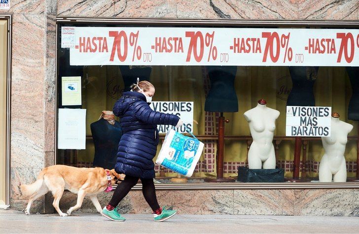 Imagen de un comercio minorista durante el confinamiento