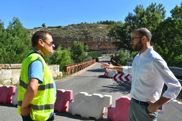 La Diputación comienza la rehabilitación estructural del puente de Cuasiermas (AB-104) que estará cortado al tráfico unos tres meses