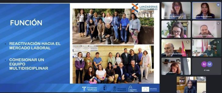 Videoconferencia con participantes de las Lanzaderas Conecta Empleo de Albacete y Toledo