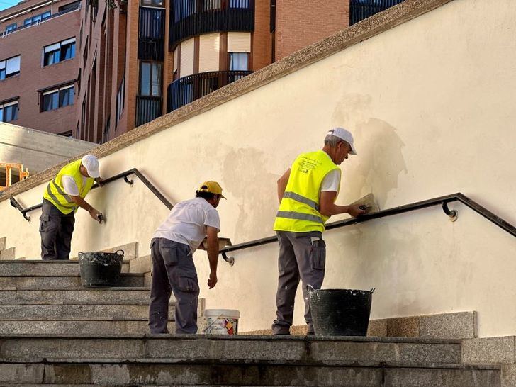 Serrano, alcalde de Albacete, destaca que las obras en los accesos a la Plaza de La Mancha dan respuesta a una reivindicación vecinal