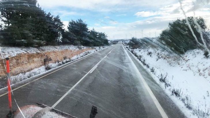 La llegada de la nieve y el hielo a Castilla-La Mancha dejan nueve incidencias
