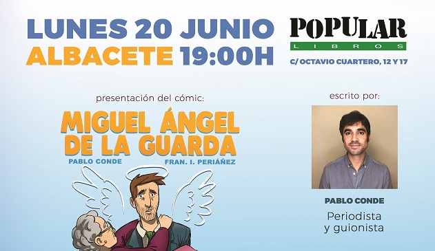 El cómic 'Miguel Ángel de la Guarda' llega a Albacete y destinará parte de sus ventas a Mensajeros de la Paz