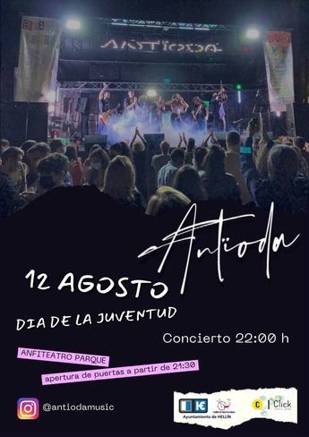 Hellín celebrará este viernes el Día de la Juventud con un concierto de Antïoda