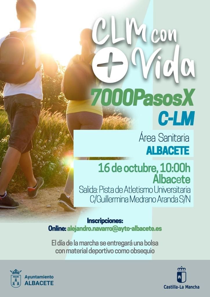 '7000pasosX' recala este domingo en Albacete, donde se espera reeditar éxito de participación