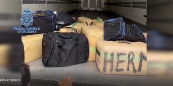 Interceptan en Albacete un camión con destino a Francia que había cargado con 551 kilos de hachís en Antequera