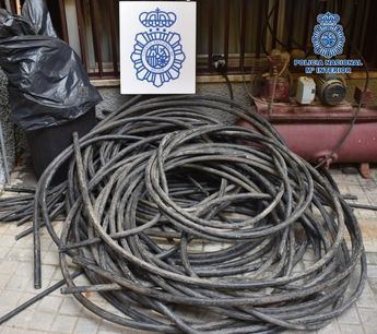 Detenido por robar cable de la línea de alta velocidad en Puertollano que ocultó 150 metros de este material