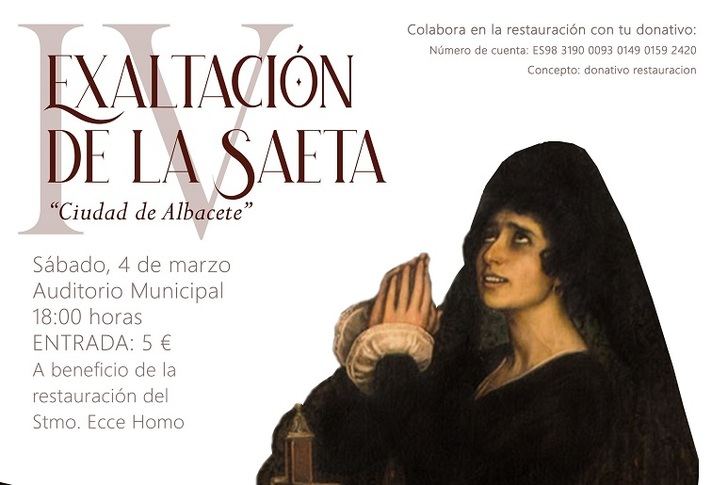 A la venta las entradas de la IV Exaltación de la Saeta 'Ciudad de Albacete'