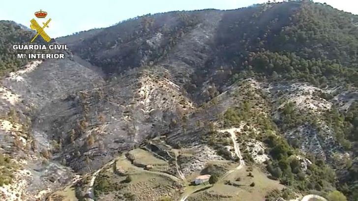 Investigan a una persona por el incendio de Ocentejo (Guadalajara), que afectó a más de 200 hectáreas