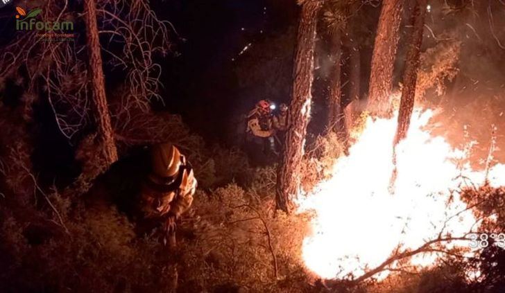 Estabilizado tras nueve horas de trabajo el fuego de Bogarra, en el que trabajan nueve medios y 45 personas