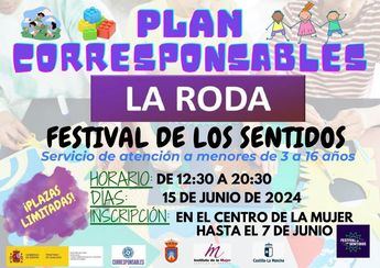 El próximo lunes se podrá solicitar los servicios del Plan Corresponsables para el Festival de Los Sentidos de La Roda