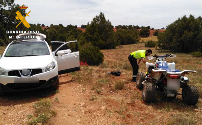 La Guardia Civil tuvo que socorrer a un vecino de El Bonillo, de 21 años, gravemente herido tras accidente de quad