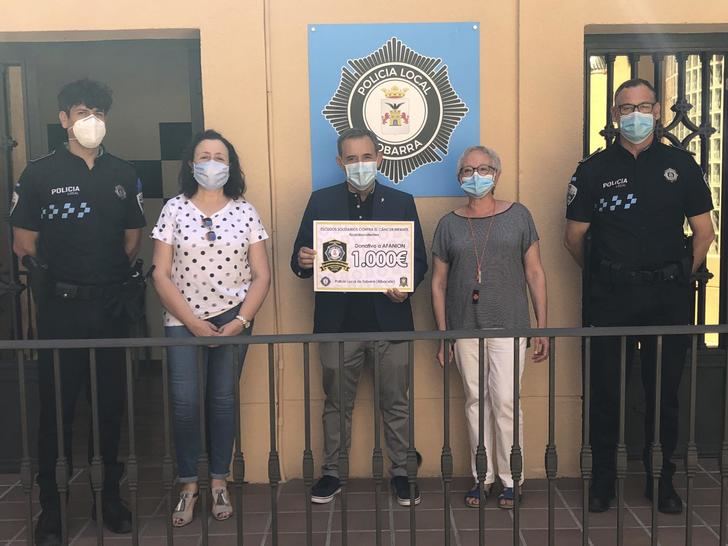 La campaña ‘Escudos Solidarios’ de Policía Local de Tobarra recauda 1.000 euros a favor de AFANION