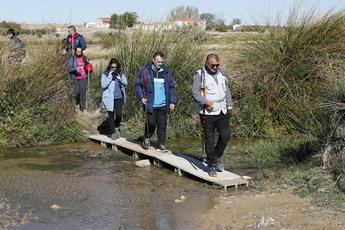 Soleado día en la XXIII ruta de senderismo de la Diputación celebrada en San Pedro