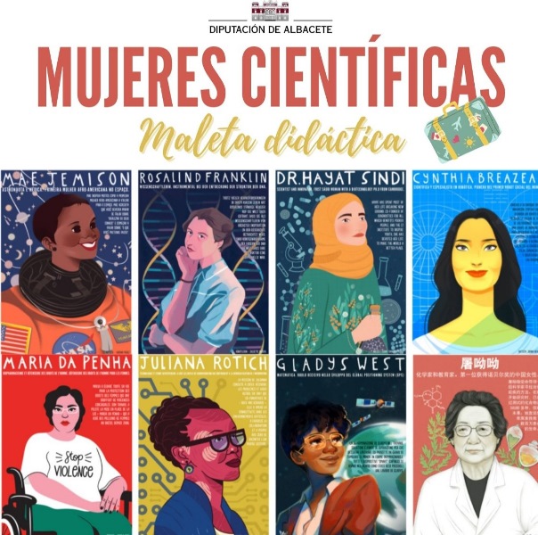 Las ‘Mujeres Científicas’ protagonizan la maleta didáctica de la Diputación de Albacete con la que se trabaja en centros educativos